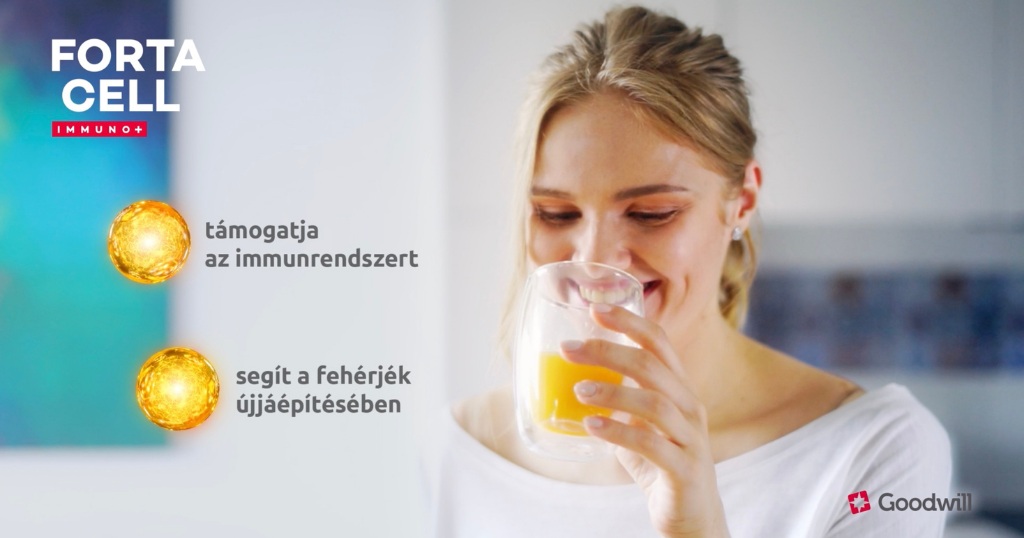 Jelenet a Fortacell Immuno+ reklámfilmből, amely a napi lendületet és a normál energiatermelő anyagcsere-folyamatokat szimbolizálja.